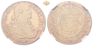 8 escudos 1808. Popayan