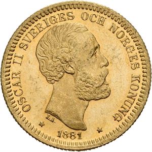 OSKAR II 1872-1907. 20 kronor 1881