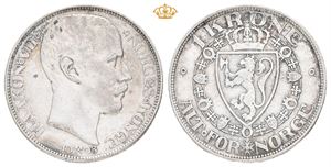 1 krone 1908, myntmerke på plate