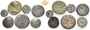 Lot of seven bronze coin from different rulers and city states