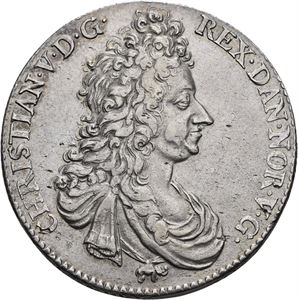 CHRISTIAN V 1670-1699. KONGSBERG. Speciedaler 1696. "Hæc boreas…". R. S.13