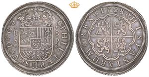 Philip V, 8 reales 1728. P. Sevilla