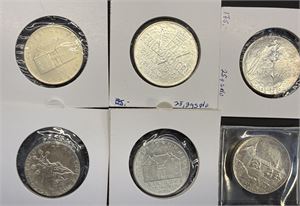 Norske minnemynter, 6 stk