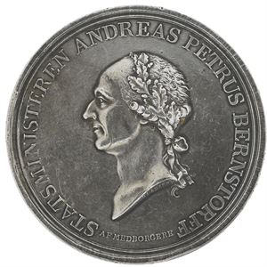 A. P. Bernstorff 1793. Adzer. Sølv. 56 mm