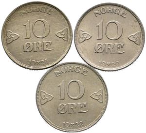 10 øre 1920, 22 og 23 u/hull