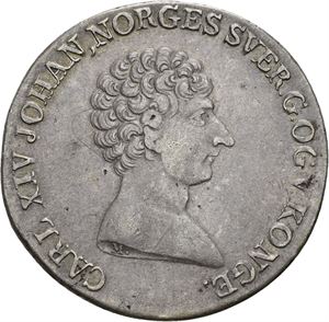 CARL XIV JOHAN 1818-1844. KONGSBERG. 1/2 speciedaler 1821