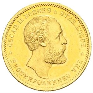 Oscar II, 20 kroner 1886.