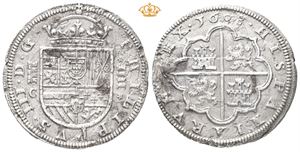 Philip III, 4 reales 1608/7 - C. Segovia. Svakt korrodert/slightly corroded