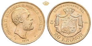 Oskar II, 20 kronor 1874