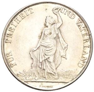 5 francs 1872. Zürich. Lite hakk/minor peck