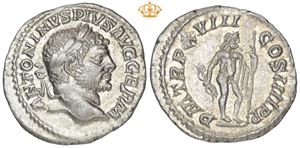 AR Denarius, AD 215