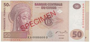 Congo Dem.rep. 50 francs