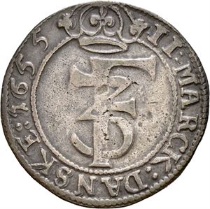Frederik III 1648-1670. 2 mark 1655. S.36