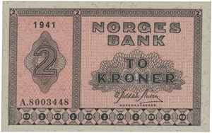 2 kroner 1941. A.8003448.