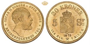 20 kroner/5 species 1875