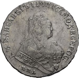 Elizabeth, rubel 1751. Red Mint