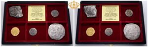 Lot. Ducat 1724 and four silver coins. Akerendam