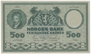 500 kroner 1956. A.0776163