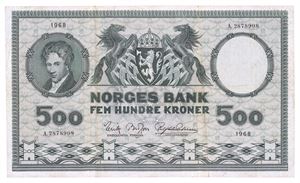 500 kroner 1968. A2878908