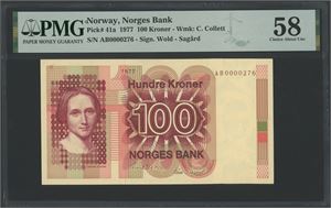 100 kroner 1977. AB0000276.