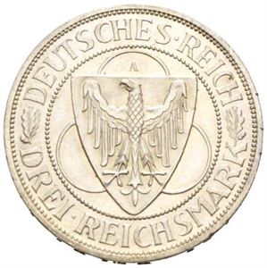 3 reichsmark 1930 A. Rheinlandräumung