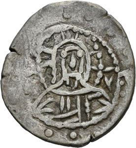 Johannes VII 1399-1403, 1/4 hyperpyron, Constantinople. Byste av Kristus/Byste av Johannes VII