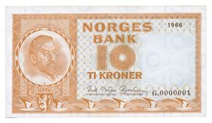 10 kroner 1966. G0000001