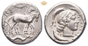 SICILY, Syracuse. Second Democracy, 466-405 BC. AR tetradrachm (16,95 g)