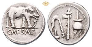Julius Caesar. Assassinated march 15, 44 BC. AR denarius (3,80 g)