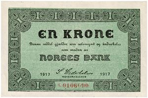 1 krone 1917. c0106090. (Liten c)