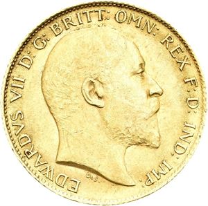 Edward VII, 1/2 sovereign 1908
