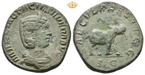 Otacilia Severa. Augusta, AD 244-249. Æ sestertius (14,19 g).