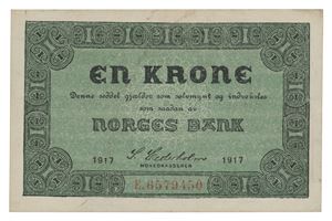 Norway. 1 krone 1917. E6579450