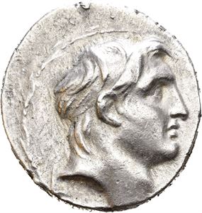 SELEUKID KINGS of SYRIA. Demetrios I Soter (162-150 BC). AR tetradrachm (16,55 g). Antioch on the Orontes mint. Dated SE 162 (=151/0 BC). Diademed head of Demetrios I to right / ??S???OS ????????? SO????S. Tyche seated left on throne with tritoness support, holding cornucopia and scepter; monograms in outer left field; B?P (era date) in exergue. Obverse struck off centre and with slightly worn die. Lightly toned.