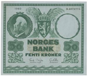 50 kroner 1960. D.4078775.