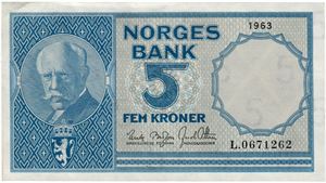 5 kroner 1963. L
