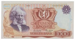 1000 kroner 1983. C0485784