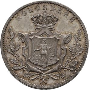 Udvidelsen av Kongsberg sølvverk 1886. Throndsen. Sølv. 23 mm