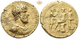 Lucius Verus. AD 161-169. Æ medallion (38 mm, 32,88 g).