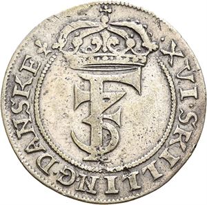 FREDERIK III 1648-1670 1 mark 1666. S.110