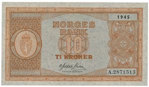 10 kroner 1945. A.2871513