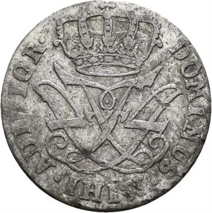 FREDERIK IV 1699-1730. KONGSBERG. 12 skilling 1718. Små riper/minor scratches. S.4