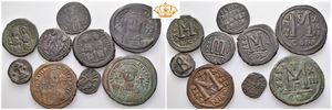 Lot of 9 byzantine Æ folles and 1 Æ 18 mm