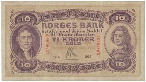 10 kroner 1916. E9535337