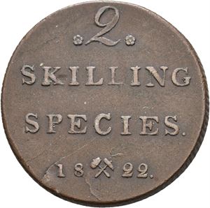 Carl XIV Johan, 2 skilling 1822