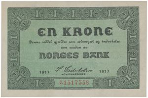 1 krone 1917. C.1517558.