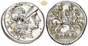 AR Denarius, 207 BC