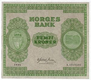 50 kroner 1945. A1319503
