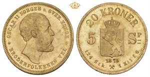 20 kroner/5 species 1875