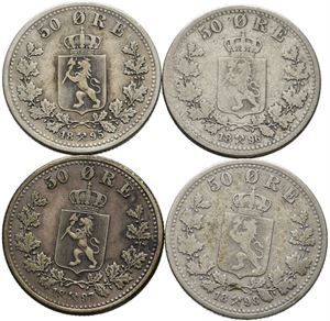 50 øre 1895, 96, 97 og 98